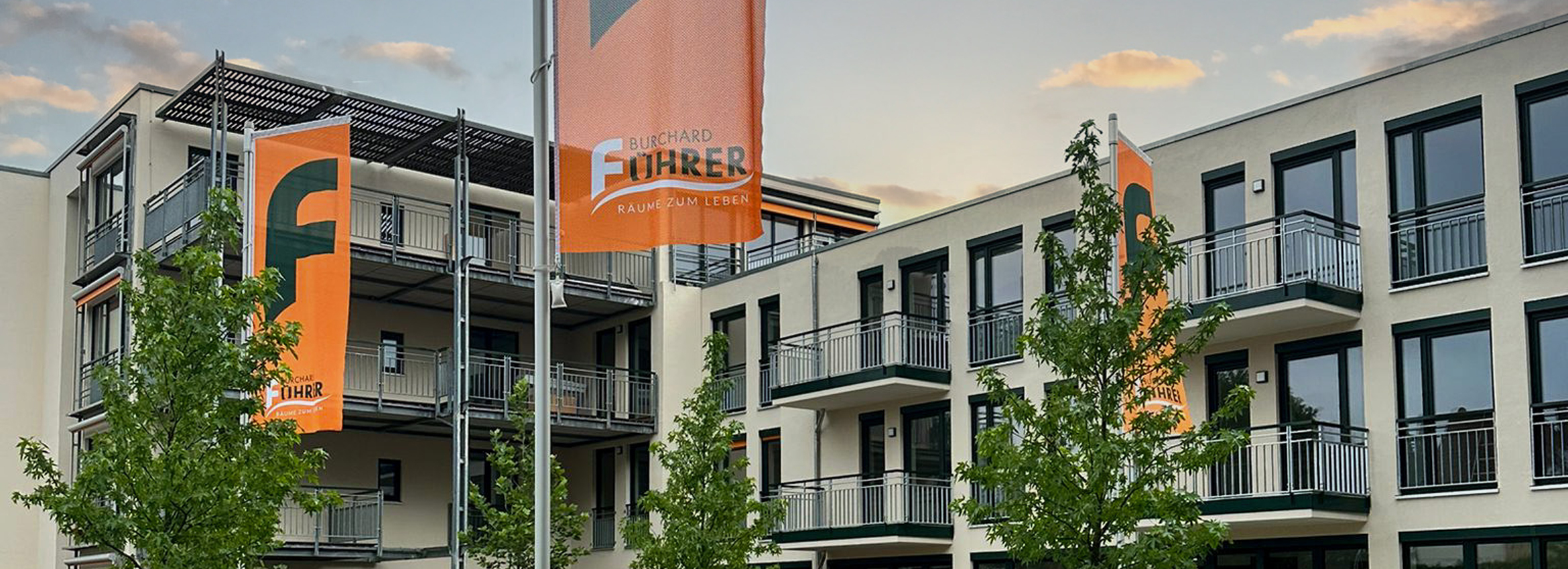 Eine Parklandschaft mit vielen Bäumen und einem Weg auf der linken Seite